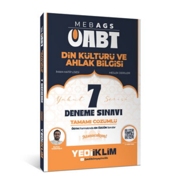 Yediiklim Yayınları ÖABT MEB-AGS Din Kültürü Ve Ahlak Bilgisi Tamamı Çözümlü 7 Deneme Sınavı Burhan KARAKIŞLA