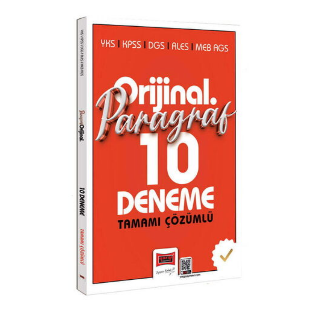 Yargı Yayınları YKS KPSS DGS ALES MEB-AGS Orijinal Paragraf Tamamı Çözümlü 10 Deneme
