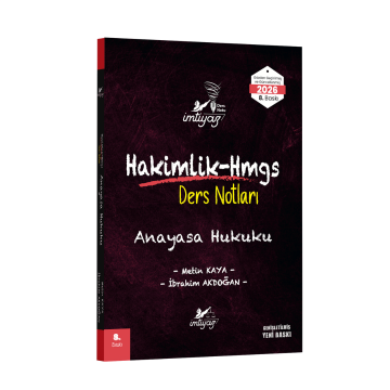 İmtiyaz Yayınları 2026 Hakimlik HMGS Anayasa Hukuku Ders Notları