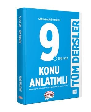 9. Sınıf Vıp Tüm Dersler Konu Anlatımlı Editör Yayınları