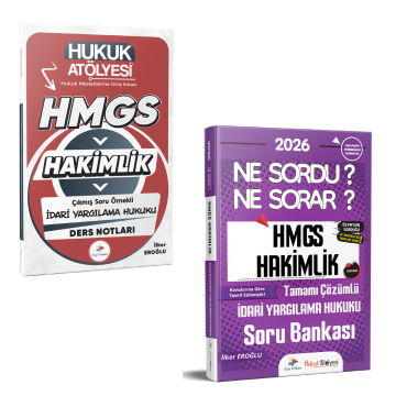 Dizgi Kitap 2026 Hakimlik HMGS Çıkmış Soru Örnekli İdari Yargılama Hukuku Ders Notları &  HMGS Ne Sordu Ne Sorar İdari Yargılama Hukuku Tamamı Çözümlü Soru Bankası Seti