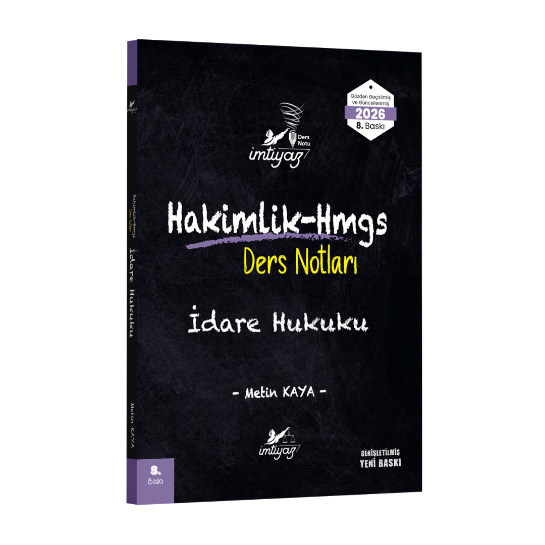 İmtiyaz Yayınları 2026 Hakimlik Hmgs İdare Hukuku Ders Notları