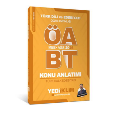 Yediiklim Yayınları 2026 ÖABT MEB-AGS Türk Dili ve Edebiyatı Öğretmenliği Türk Halk Edebiyatı Konu Anlatımı Faruk KARAASLAN