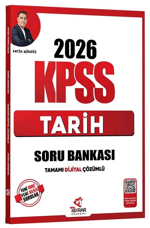 Tekrar Akademi Yayınları 2026 KPSS Tarih Soru Bankası Çözümlü - Fatih Gündüz