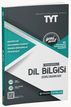 Pegem Akademi TYT Tamamı Çözümlü Dil Bilgisi Soru Bankası