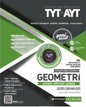 Pegem Akademi TYT-AYT Geometri Çokgen-Dörtgen-Çember Soru Bankası