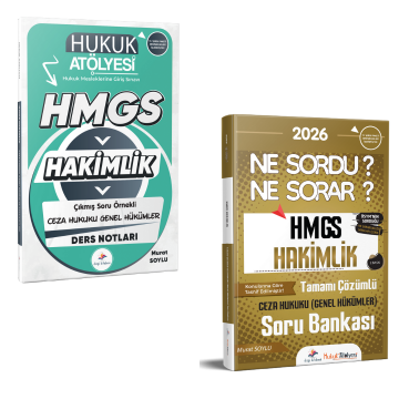 Dizgi Kitap 2026 HMGS Giriş Sınavı Çıkmış Soru Örnekli Ceza Hukuku Genel Hükümler Ders Notları & HMGS Hakimlik Ne Sordu Ne Sorar Ceza Hukuku Genel Hükümler Tamamı Çözümlü Soru Bankası Seti