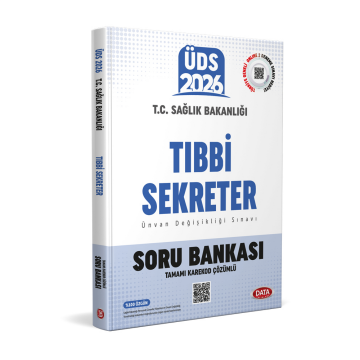 T.C. Sağlık Bakanlığı ÜDS Tıbbi Sekreter Soru Bankası (Tamamı Karekod Çözümlü) Data Yayınları