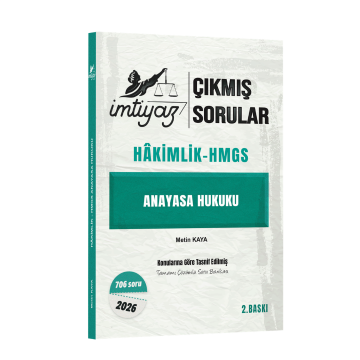 İmtiyaz Yayınları 2026 Hakimlik HMGS Anayasa Hukuku Çıkmış Sorular