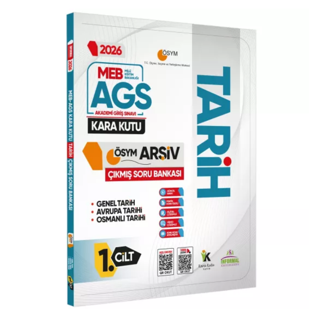 2026 MEB AGS Tarihin Kara Kutusu 1.Cilt ÖSYM Çıkmış Soru Havuzu Bankası Konu Özetli Dijital Çözümlü İnformal Yayınları