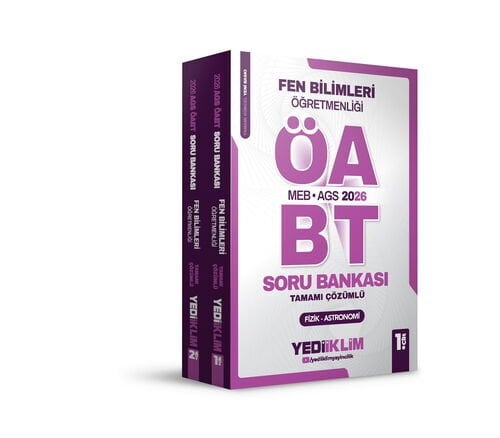 2026 MEB AGS ÖABT Fen Bilimleri Öğretmenliği Tamamı Çözümlü Soru Bankası 2 Cilt Yediiklim Yayınları