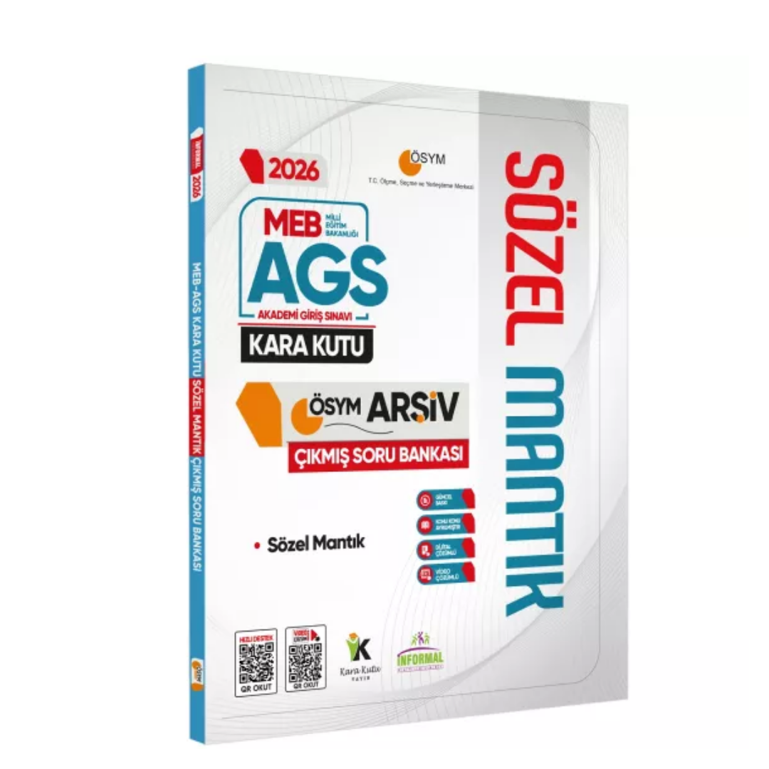 2026 MEB-AGS SÖZEL MANTIK Kara Kutu ÖSYM Çıkmış Soru Havuzu Bankası Konu Özetli Dijital Çözümlü İnformal Yayınları