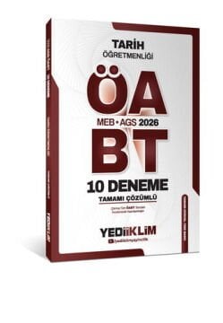2026 MEB AGS ÖABT Tarih Öğretmenliği Tamamı Çözümlü 10 Deneme Sınavı Yediiklim Yayınları