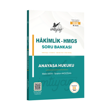 İmtiyaz Yayınları 2026 HMGS Hakimlik Anayasa Hukuku Soru Bankası