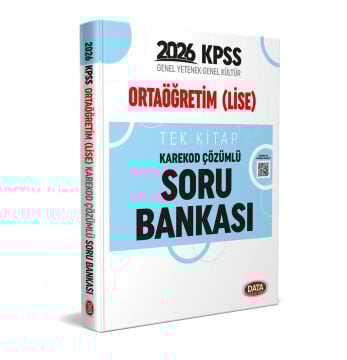 KPSS Ortaöğretim (Lise) Tek Kitap Karekod Çözümlü Soru Bankası Data Yayınları