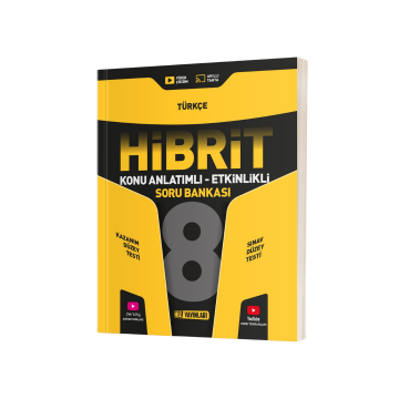Hız Yayınları 8. Sınıf Türkçe Hibrit Konu Anlatımlı Etkinlikli Soru Bankası