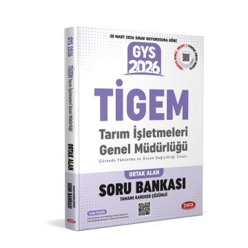 Data Yayınları 2026 GYS TİGEM Tarım İşletmeleri Genel Müdürlüğü Ortak Alan Soru Bankası - Karekod Çözümlü
