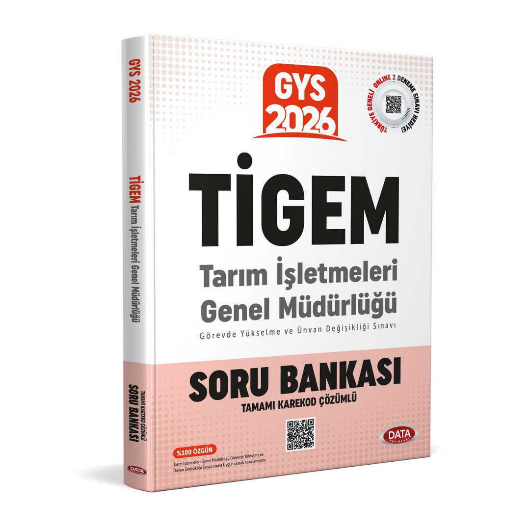 Tarım İşletmeleri Genel Müdürlüğü TİGEM GYS Ortak Alan Soru Bankası - Karekod Çözümlü Data Yayınları