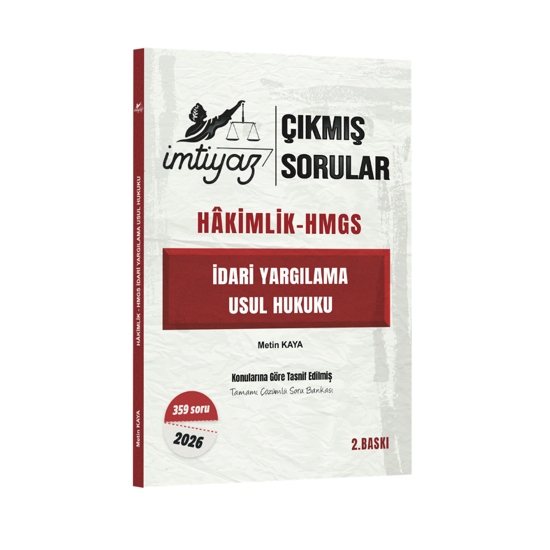 İmtiyaz Yayınları 2026 Hakimlik HMGS İdari Yargılama Usul Hukuku Çıkmış Sorular