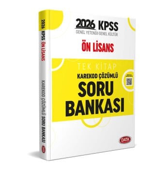 KPSS Önlisans Tek Kitap Karekod Çözümlü Soru Bankası Data Yayınları