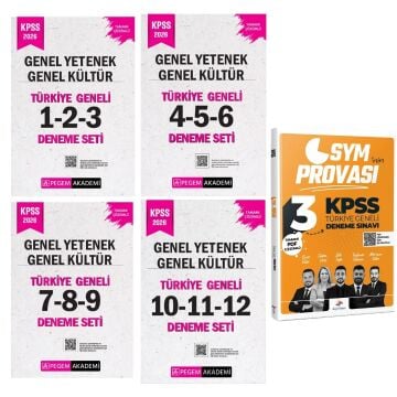 Dizgi Kitap 2026 KPSS ÖSYM'nin Provası Türkiye Geneli 3 Deneme Sınavı ve Pegem Yayınları GY-GK Türkiye Geneli 1-2-3-4-5-6-7-8-9-10-11-12 (12'lİ Deneme Seti) Seti