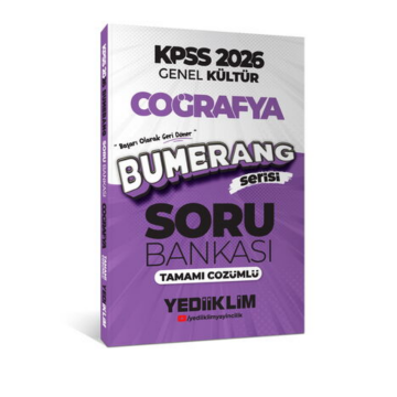 2026 KPSS Genel Kültür Bumerang Coğrafya Tamamı Çözümlü Soru Bankası Yediiklim Yayınları