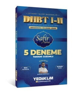DHBT I-II Ortaöğretim - Ön Lisans - Lisans Safir Serisi Tamamı Çözümlü 5 Deneme Sınavı Yediiklim Yayınları