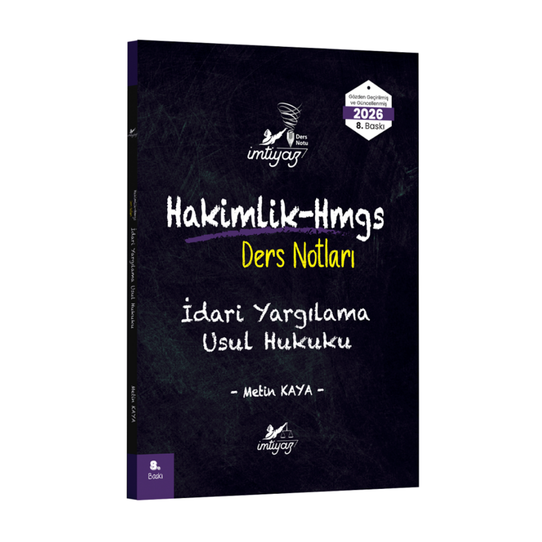 İmtiyaz Yayınları 2026 HMGS Hakimlik İdari Yargılama Usul Hukuku Ders Notları