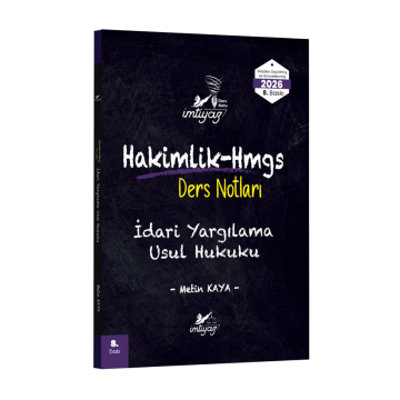 İmtiyaz Yayınları 2026 HMGS Hakimlik İdari Yargılama Usul Hukuku Ders Notları