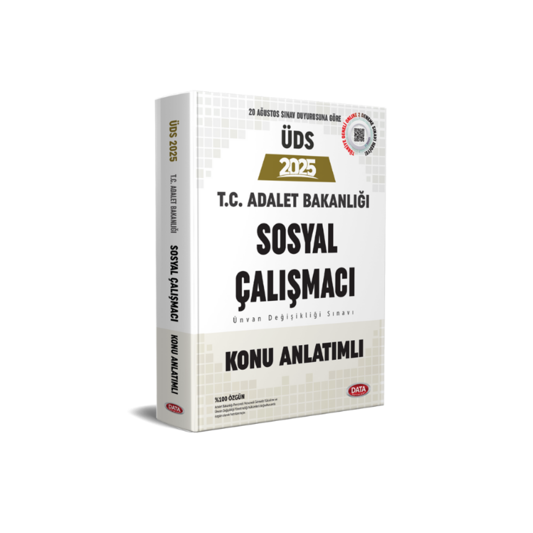 Adalet Bakanlığı ÜDS Sosyal Çalışmacı Konu Anlatımlı Data Yayınları