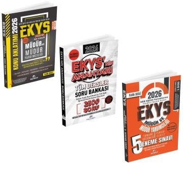 Dizgi Kitap 2026 MEB EKYS Müdür ve Müdür Yardımcılığı Konu Anlatım Soru Bankası 5 Deneme 3'lü Set