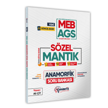 2025 MEB-AGS Anamorfik Sözel Mantık Soru Bankası Yeni Müfredat Dijital Çözümlü İnformal Yayınları