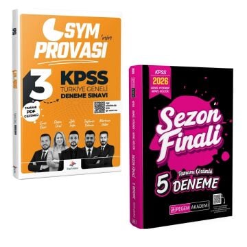 Dizgi Kitap 2026 KPSS ÖSYM'nin Provası Türkiye Geneli 3 Deneme Sınavı ve Pegem Yayınları Genel Yetenek Genel Kültür Sezon Finali 5 Deneme Seti