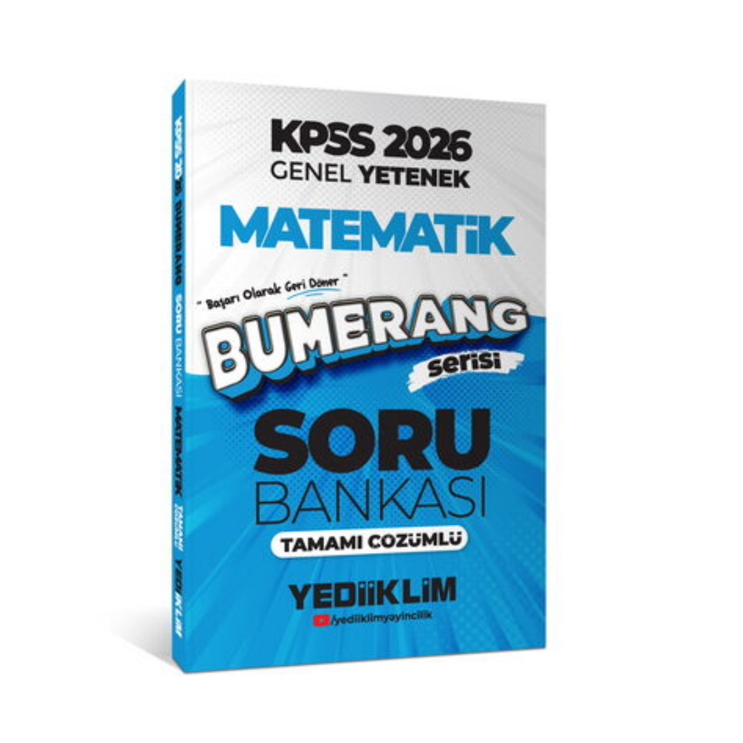 2026 KPSS Genel Yetenek Bumerang Matematik Tamamı Çözümlü Soru Bankası Yediiklim Yayınları