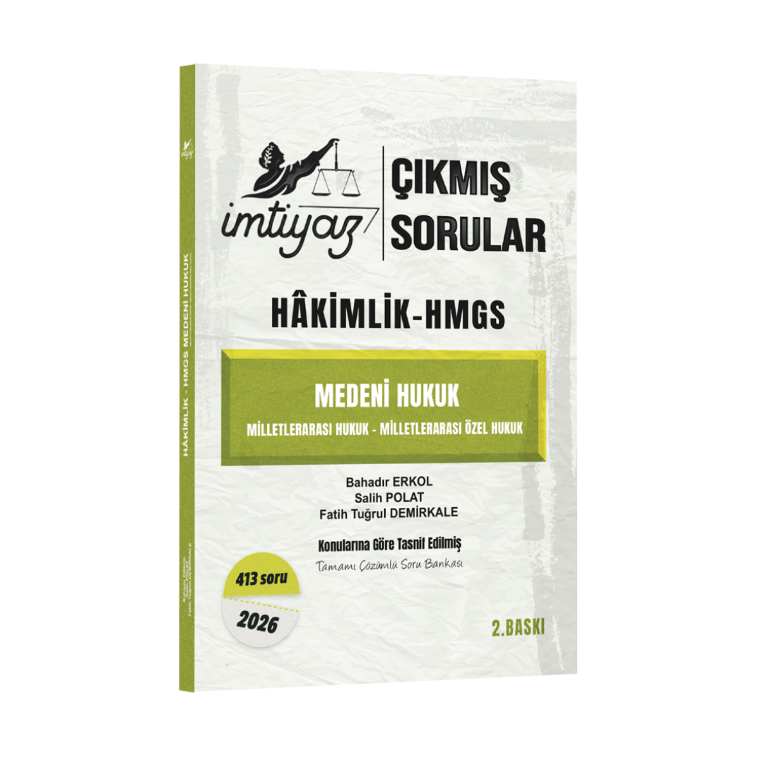 İmtiyaz Yayınları 2026 Hakimlik HMGS Medeni Hukuk Milletlerarası Hukuk ve Özel Hukuk Çıkmış Sorular
