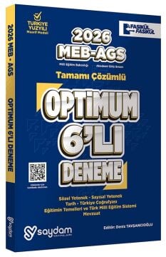 2026 MEB-AGS Tüm Dersler Optimum 6 Deneme Fasikül Çözümlü Saydam Yayınları