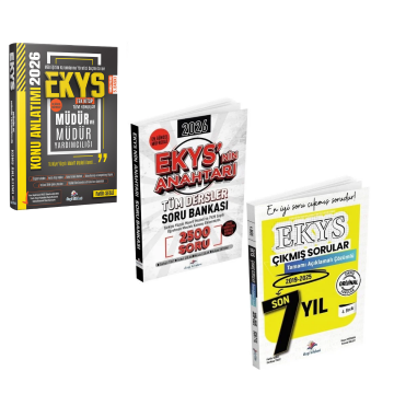 Dizgi Kitap 2026 MEB EKYS Müdür ve Müdür Yardımcılığı Konu Anlatımı & Ekys'nin Anahtarı Tüm Dersler Soru Bankası & MEB EKYS Son 7 Yıl Çıkmış Sorular Seti