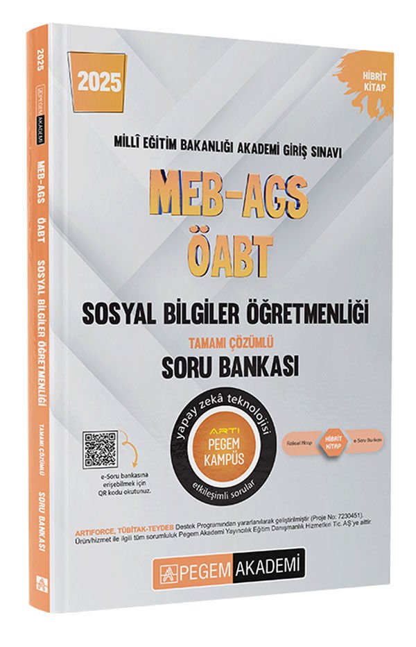 2025 MEB-AGS-ÖABT Sosyal Bilgiler Tamamı Çözümlü Soru Bankası Pegem Yayınları