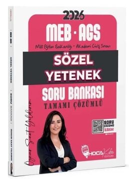 2026 MEB-AGS Sözel Yetenek Soru Bankası Çözümlü - Öznur Saat Yıldırım Hoca Kafası Yayınları