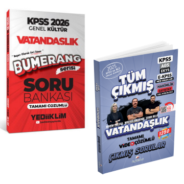2026 KPSS Genel Kültür Bumerang Vatandaşlık Tamamı Çözümlü Soru Bankası & KPSS Vatandaşlık Tüm Sınavlar Tamamı Video Çözümlü Çıkmış Sorular Seti