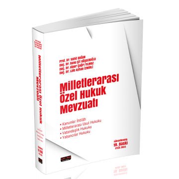 Savaş Yayınları Milletlerarası Özel Hukuk Mevzuatı