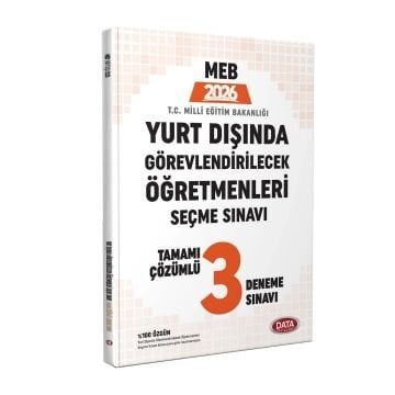 Data Yayınları 2026 MEB Yurt Dışında Görevlendirilecek Öğretmenleri Seçme Sınavı Tamamı Çözümlü 3 Deneme Sınavı