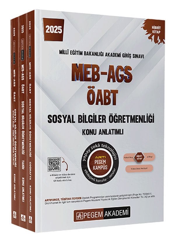 2025 MEB-AGS-ÖABT Sosyal Bilgiler Konu Anlatımlı Pegem Yayınları