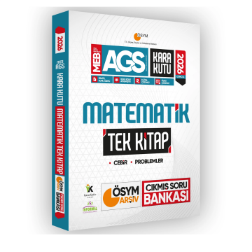 2026 MEB AGS Kara Kutu Matematik TEK KİTAP ÖSYM Arşiv Çıkmış Soru Bankası Konu Özetli Çözümlü İnformal Yayınları
