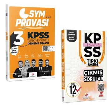 Dizgi Kitap 2026 KPSS ÖSYM'nin Provası Türkiye Geneli 3 Deneme Sınavı ve Genel Yetenek Genel Kültür Son 12 Yıl Tıpkı Basım Çıkmış Sorular Seti