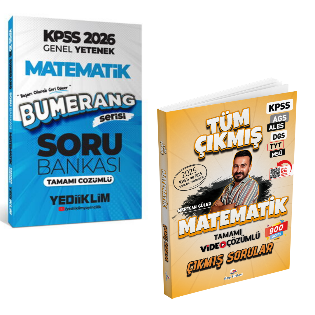 2026 KPSS Genel Yetenek Bumerang Matematik Tamamı Çözümlü Soru Bankası & KPSS Matematik Tüm Sınavlar Tamamı Video Çözümlü Çıkmış Sorular Seti