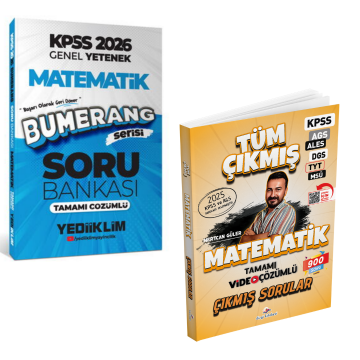 2026 KPSS Genel Yetenek Bumerang Matematik Tamamı Çözümlü Soru Bankası & KPSS Matematik Tüm Sınavlar Tamamı Video Çözümlü Çıkmış Sorular Seti
