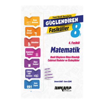 Ankara Yayıncılık 8. Sınıf LGS Matematik Güçlendiren 4. Fasikül