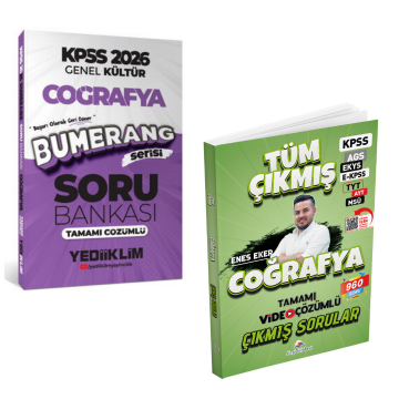 2026 KPSS Genel Kültür Bumerang Coğrafya Tamamı Çözümlü Soru Bankası & KPSS Coğrafya Tüm Sınavlar Tamamı Video Çözümlü Çıkmış Sorular Seti