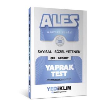 Yediiklim Yayınları 2027 Ales Sayısal-Sözel Yetenek Çek Kopart Yaprak Test